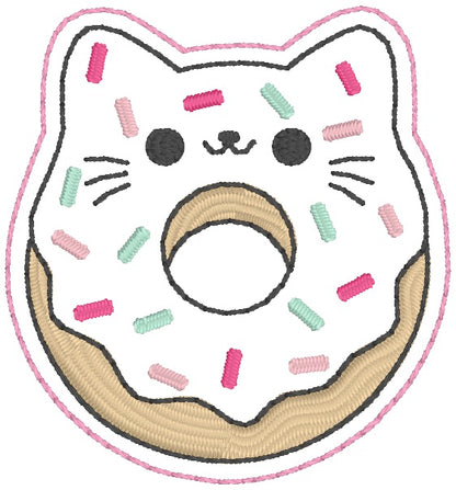 ITH 4x4 Donut Kawaii Cat Feltie