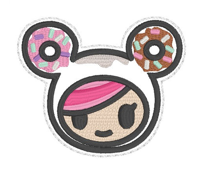 4x4 Donut Girl Feltie