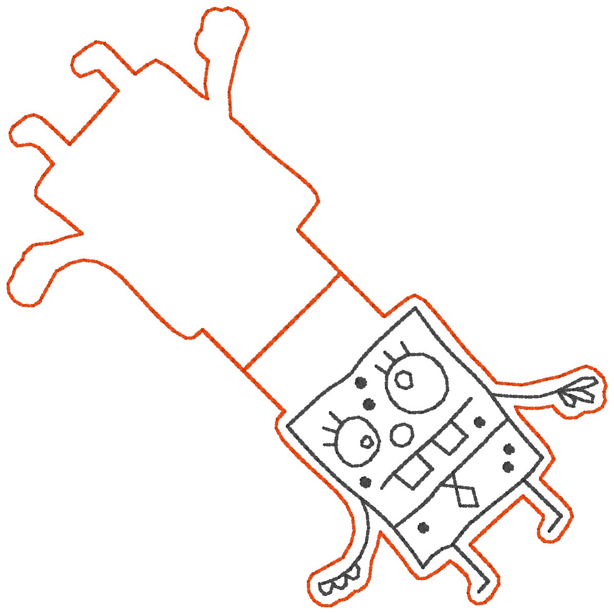 ITH 4x4 Doodle B Foldover Magnetic Bookmark