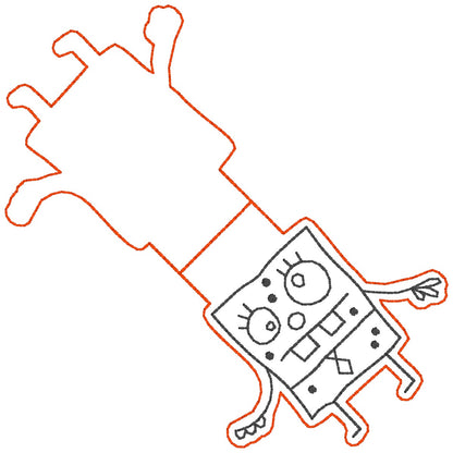 ITH 4x4 Doodle B Foldover Magnetic Bookmark