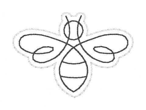 ITH 4x4 Doodle Bee Feltie