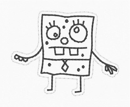4x4 Sponge Doodle Feltie