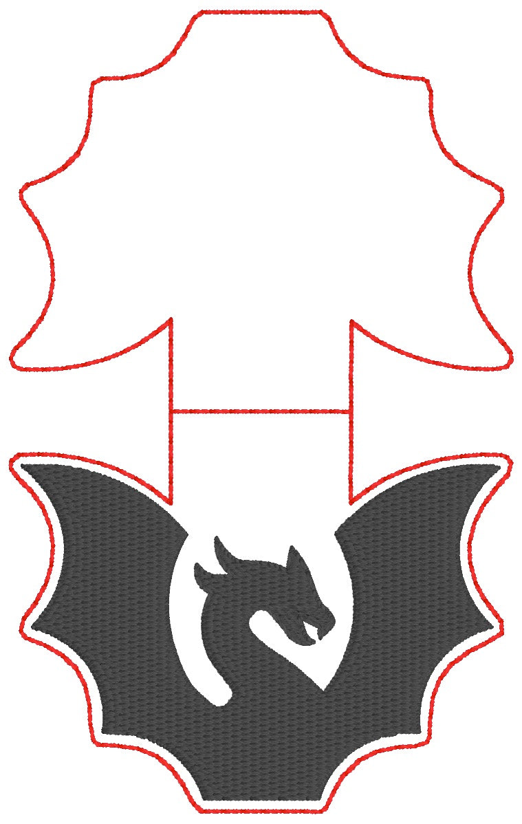 ITH 4x4 Dragon Foldover Magnetic Bookmark
