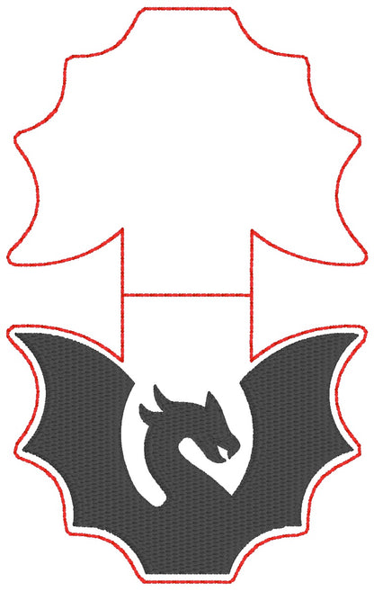 ITH 4x4 Dragon Foldover Magnetic Bookmark