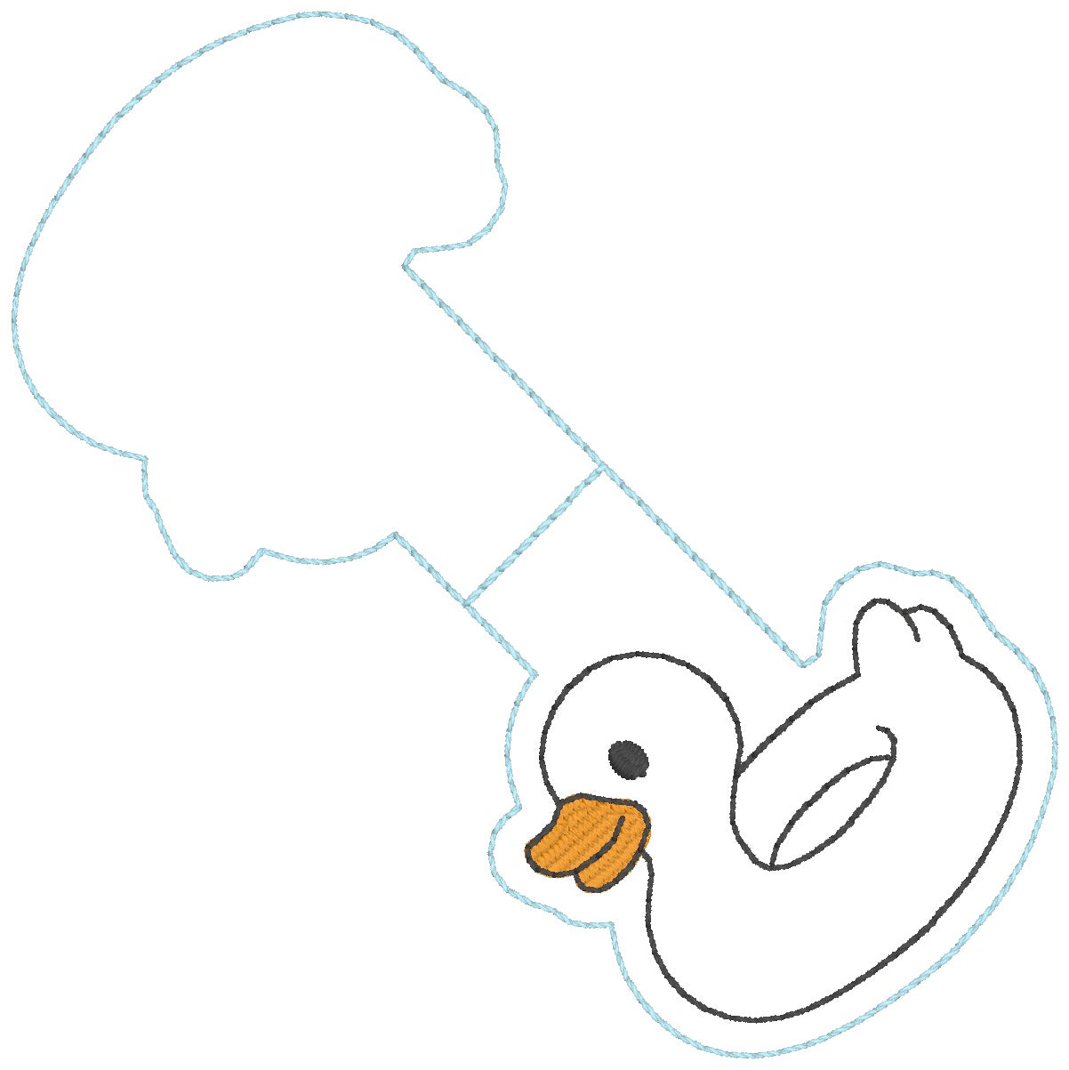 ITH 4x4 Duck Float Appliqué  Foldover Magnetic Bookmark