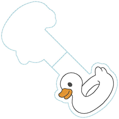 ITH 4x4 Duck Float Appliqué  Foldover Magnetic Bookmark