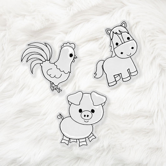 4x4 Farm Animals Dry Erase