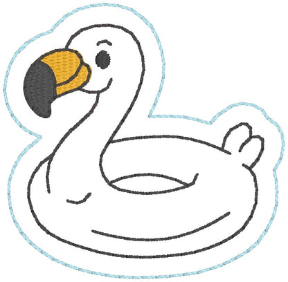 ITH 4x4 Flamingo Float Appliqué Feltie