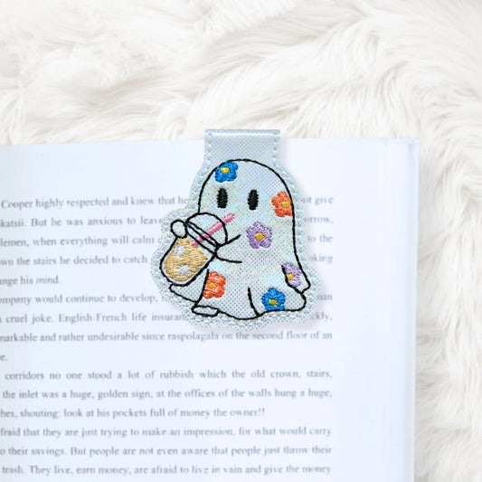 ITH 4x4 Floral Ghost Foldover Magnetic Bookmark