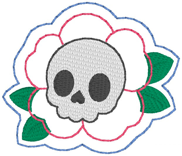 ITH 4x4 Floral Skull Appliqué Feltie