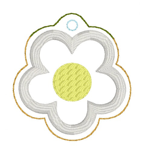 ITH 4x4 Flower Appliqué Air Tag Holder