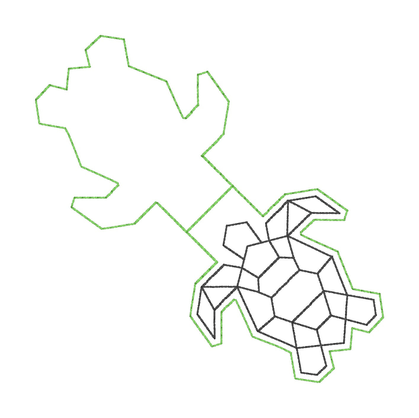 ITH 4x4 Geo Turtle Foldover Magnetic Bookmark