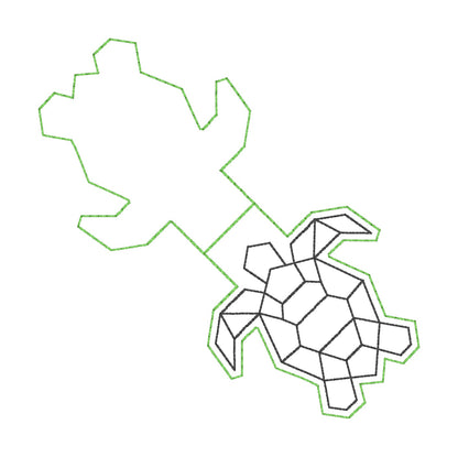 ITH 4x4 Geo Turtle Foldover Magnetic Bookmark