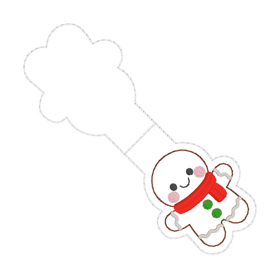 ITH 4x4 Gingerbread Appliqué Foldover Magnetic Bookmark