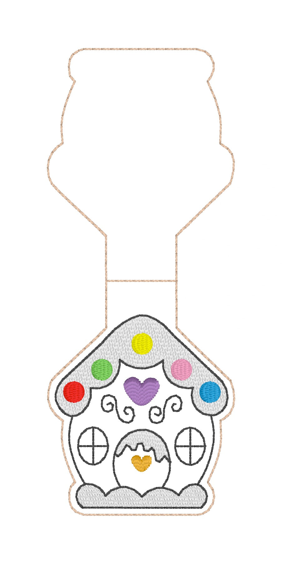 ITH 5x7 Gingerbread House Foldover Magnetic Bookmark