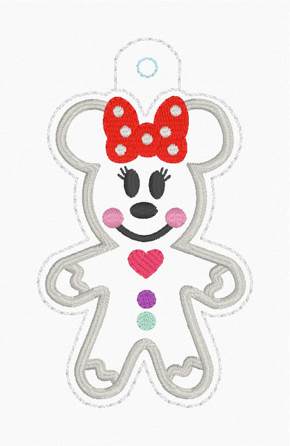 4x4 Ms Mouse Gingerbread Snaptab/Eyelet