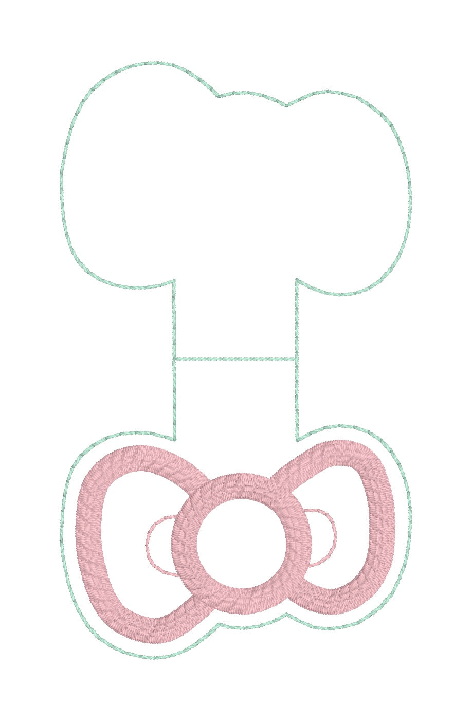 ITH 4x4 HK Appliqué Bow Foldover Magnetic Bookmark