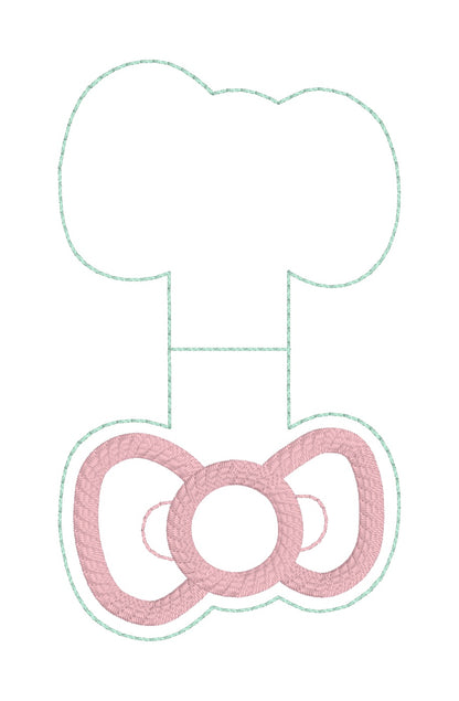 ITH 4x4 HK Appliqué Bow Foldover Magnetic Bookmark