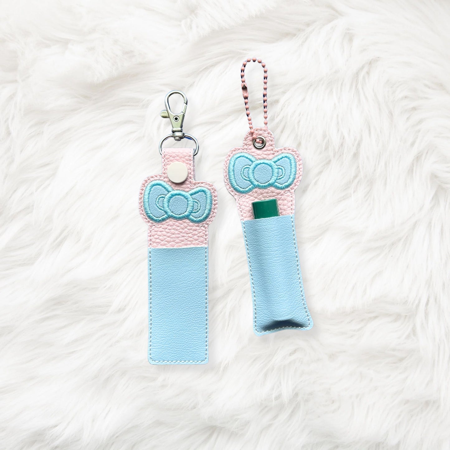 ITH 5x7 Kitty Bow Appliqué Lip Balm Holder