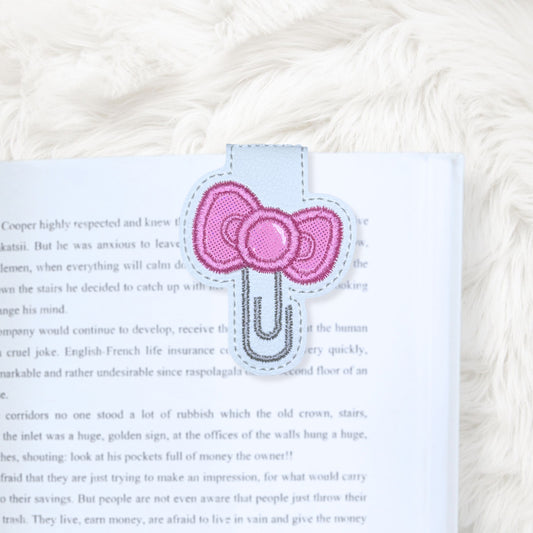 ITH 4x4 HK Bow Paperclip Appliqué Foldover Magnetic Bookmark