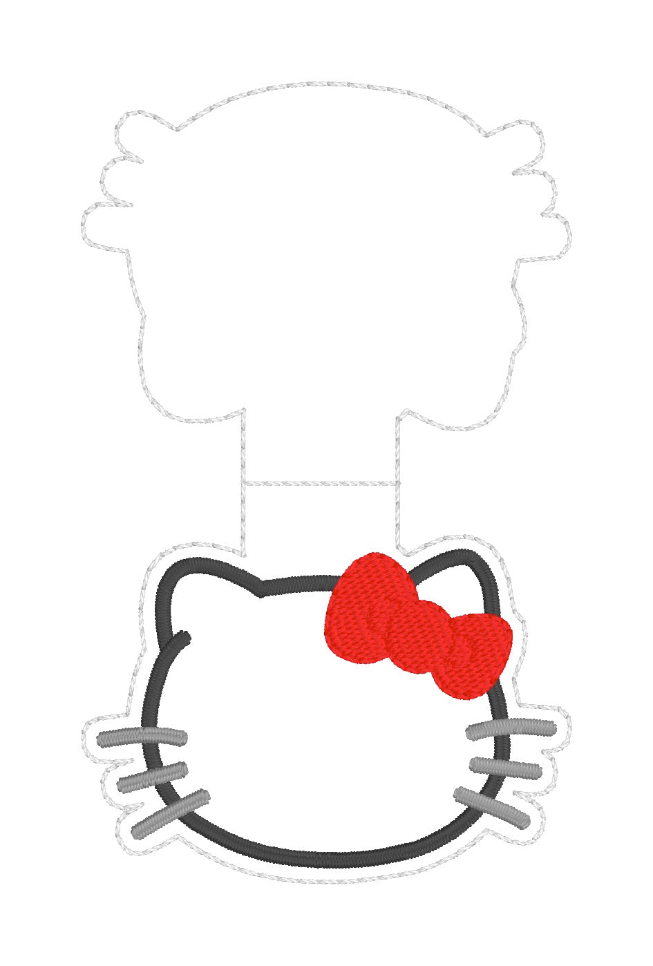 ITH 4x4 Kitty Foldover Magnetic Bookmark