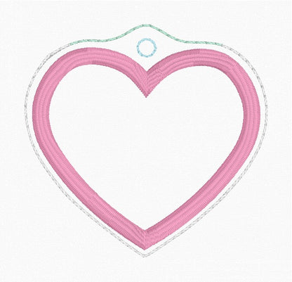 4x4 Heart Appliqué Air Tag Holder