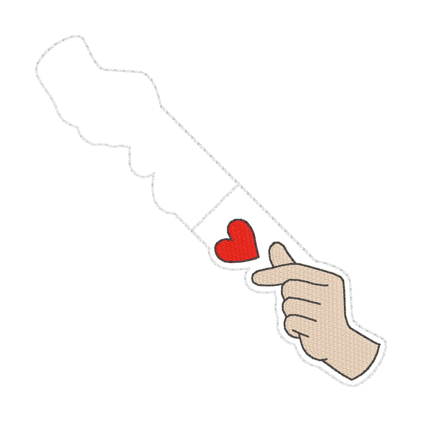 ITH 4x4 Heart Hand Foldover Magnetic Bookmark