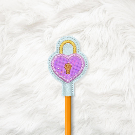 ITH 4x4 Heart Lock Appliqué Pencil Topper