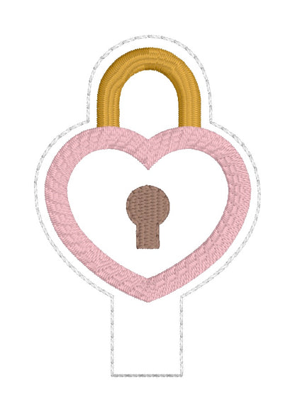 ITH 4x4 Heart Lock Appliqué Pencil Topper