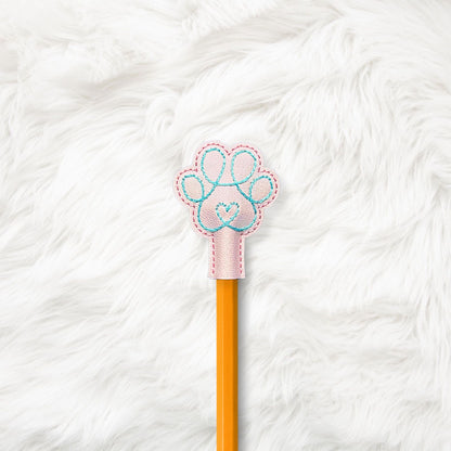 ITH 4x4 Heart Paw Pencil Topper