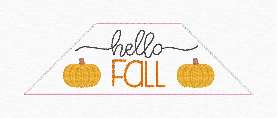 4x4 Hello Fall Corner Bookmark