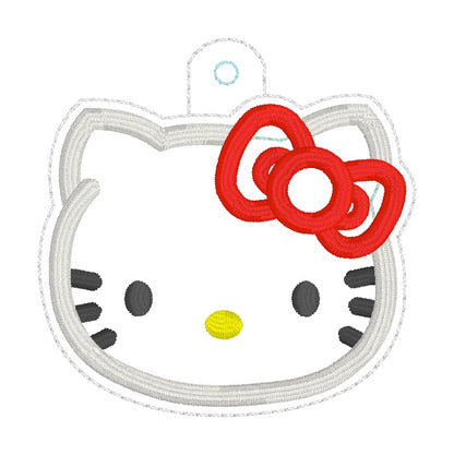 ITH 4x4 Kitty Applique Snaptab/Eyelet