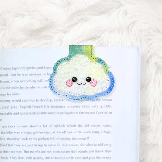 ITH 4x4 Kawaii Cloud Appliqué Foldover Magnetic Bookmark