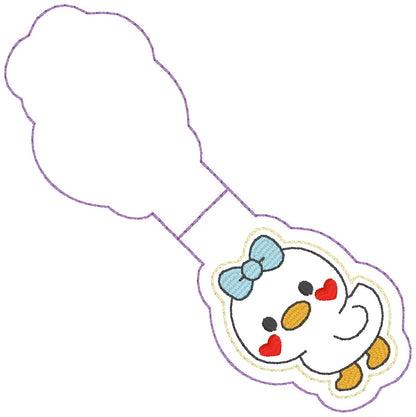 ITH 4x4 Kawaii Duck Appliqué Foldover Magnetic Bookmark