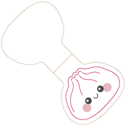 ITH 4x4 Kawaii Dumpling Appliqué Foldover Magnetic Bookmark