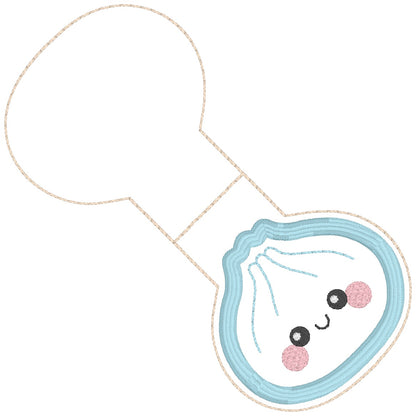 ITH 4x4 Kawaii Dumpling Appliqué Foldover Magnetic Bookmark