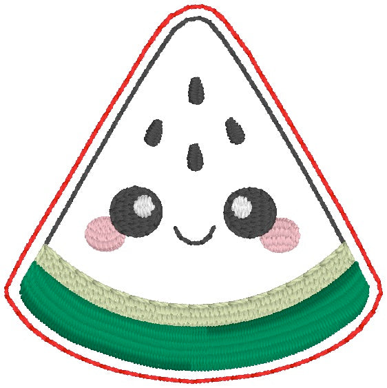 ITH 4x4 Kawaii Watermelon Feltie