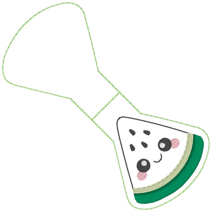 ITH 4x4 Kawaii Watermelon Appliqué Foldover Magnetic Bookmark