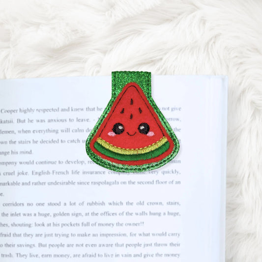 ITH 4x4 Kawaii Watermelon Appliqué Foldover Magnetic Bookmark