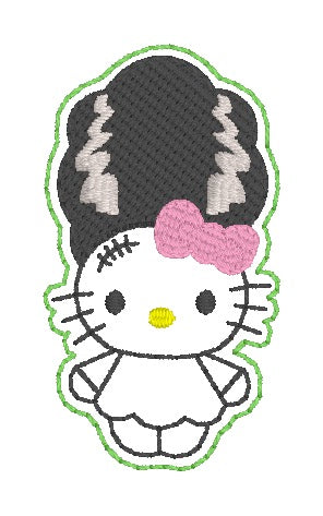 ITH 4x4 Kitty Bride Feltie
