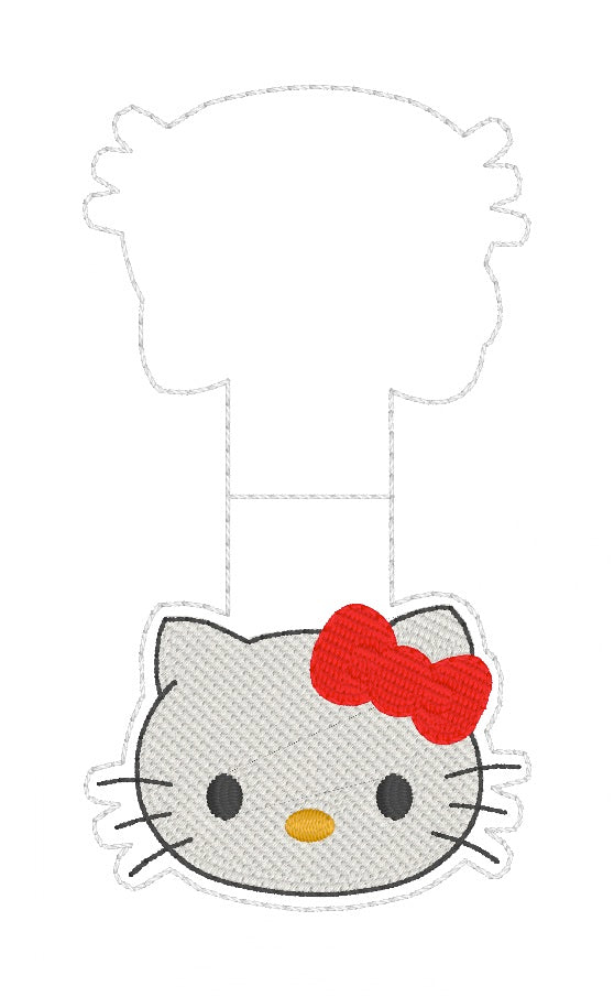 ITH 4x4 Kitty Foldover Magnetic Bookmark