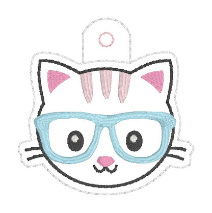 4x4 Kitty Glasses Snaptab/Eyelet