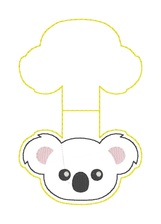 ITH 4x4 Koala Foldover Magnetic Bookmark