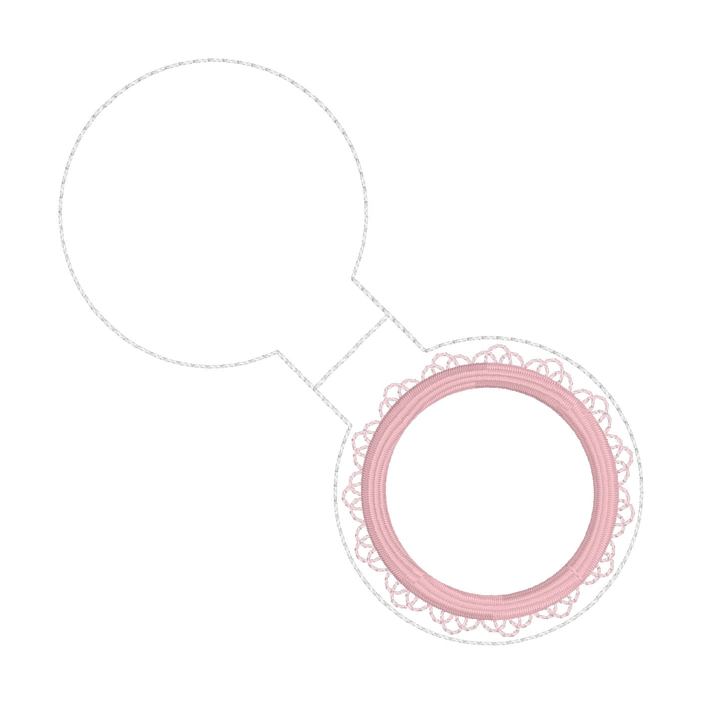 ITH 4x4 Lace Circle Appliqué Foldover Magnetic Bookmark