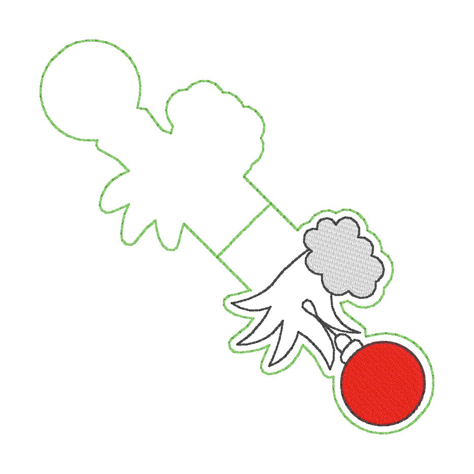 ITH 4x4 Mean Guy Hand Foldover Magnetic Bookmark