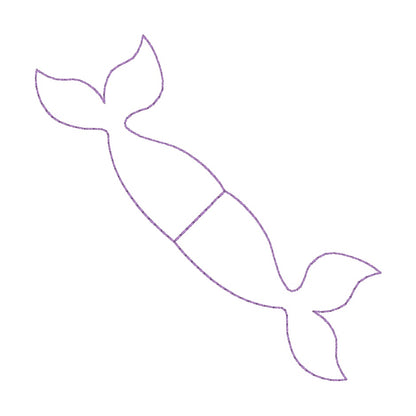 ITH 4x4 Mermaid Foldover Magnetic Bookmark