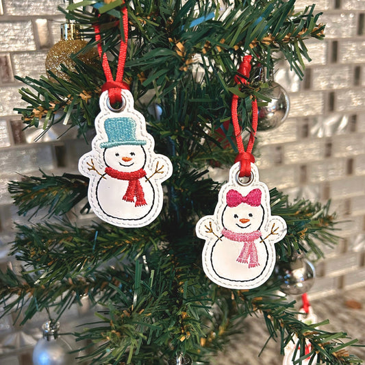 ITH 4x4 Mini Christmas Tree Snowman Ornaments