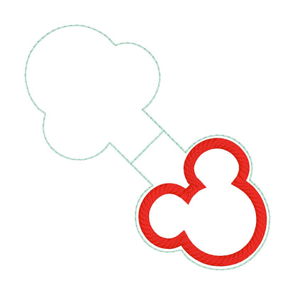 ITH 4x4 Mouse Appliqué Foldover Magnetic Bookmark