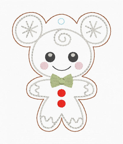 4x4 Mouse Gingerbread Ornament