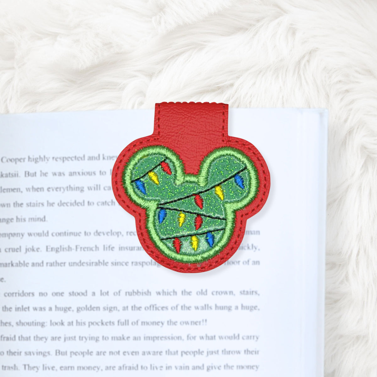 ITH 4x4 Mouse Lights Appliqué Foldover Magnetic Bookmark